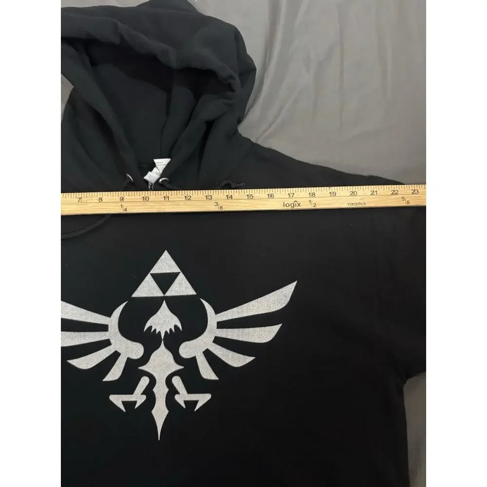 Nintendo Legend Of Zelda Skyward Sword Pullover Hoodie Black Men M Cotton Blend‎